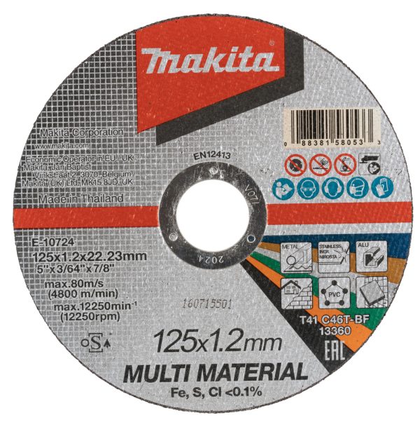 Pjovimo diskas 125X1,2x22.23mm, MULTI MATERIAL
