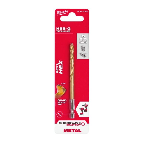 Grąžtas metalui Shockwave HSS 5,5x104 mm, 1 vnt