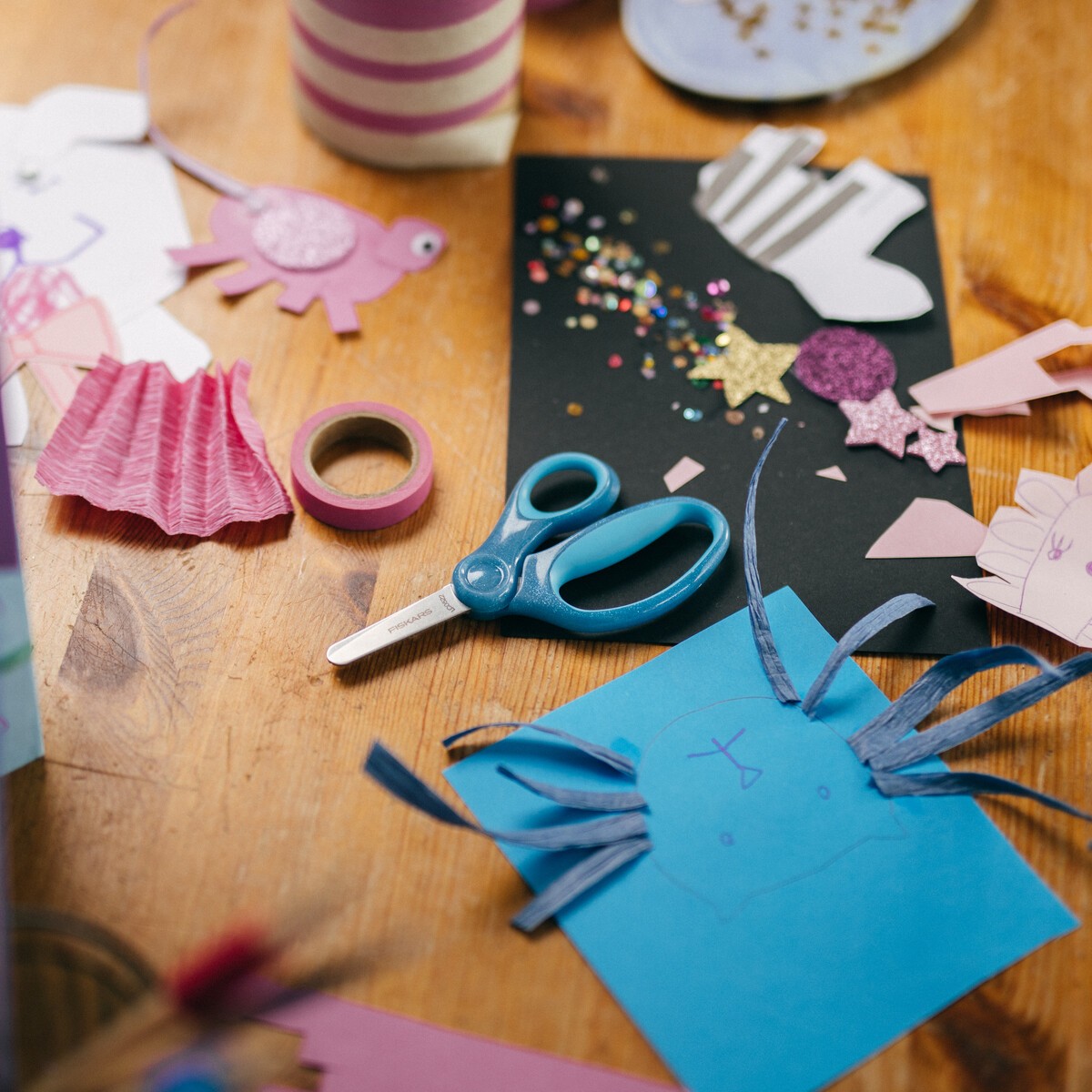 Vaikiškos žirklės Glitter Kids 6+, melsvos Vaikiškos žirklės Glitter Kids 6+, melsvos - Image 7