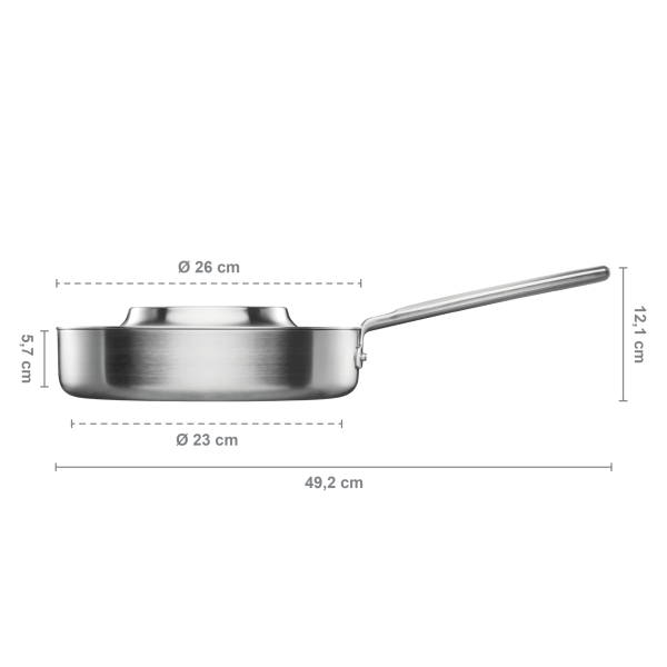 Norden steel keptuvė - troškinimo indas su dangčiu, 26 cm