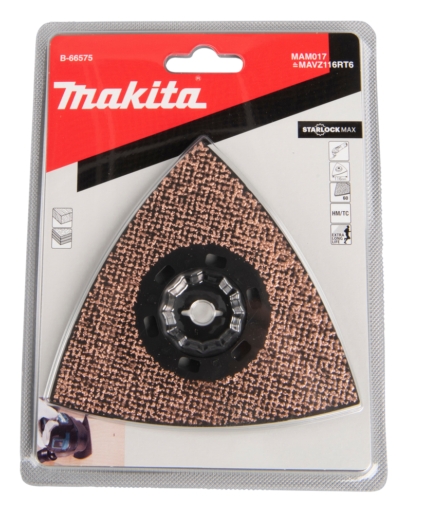 Priedas daugiafunkciniam įrankiui šlifavimo padas su karbido dantukais (116 mm) MMA017 Priedas daugiafunkciniam įrankiui šlifavimo padas su karbido dantukais (116 mm) MMA017 - Image 6