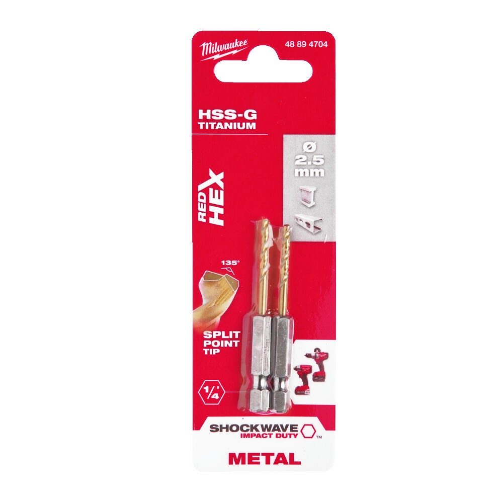 Grąžtas metalui Shockwave HSS 2,5×62 mm, 2 vnt Grąžtas metalui Shockwave HSS 2,5x62 mm, 2 vnt - Image 5