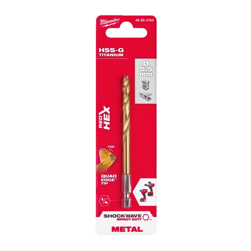 Grąžtas metalui Shockwave HSS 5,5×104 mm, 1 vnt Grąžtas metalui Shockwave HSS 5,5x104 mm, 1 vnt - Image 5