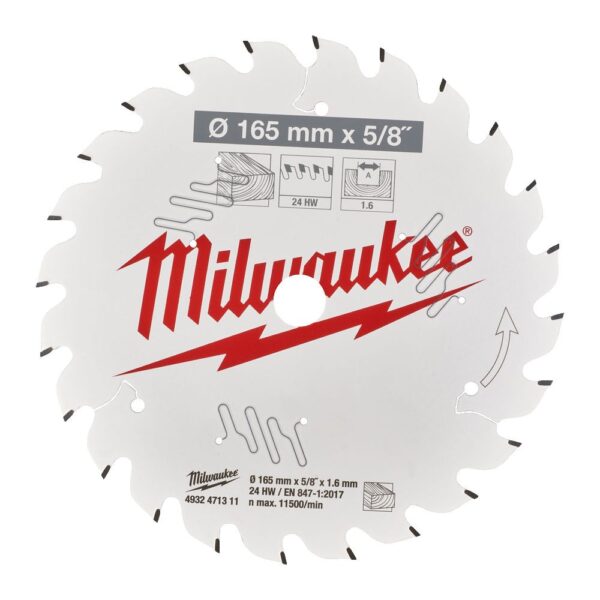 Pjovimo diskų medienai komplektas165 x 15.8 mm, 24/40 dantų - Image 4
