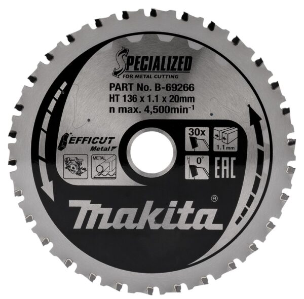 Pjovimo diskas metalui 136x20x1,1 30dant.