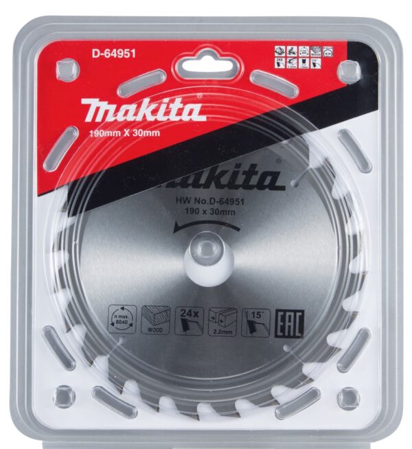 Pjovimo diskas 190x30x2.2mm 24dant.. 15°
