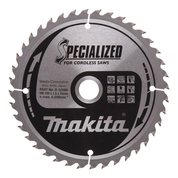 Pjovimo diskas medienai 165X1.6X20mm 18° T40 SPECIALIZED - Image 2