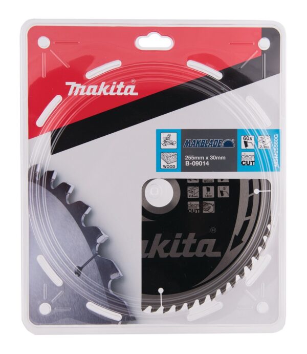 Pjovimo diskas medienai 255X2.3X30mm 5° T60 MAKBLADE