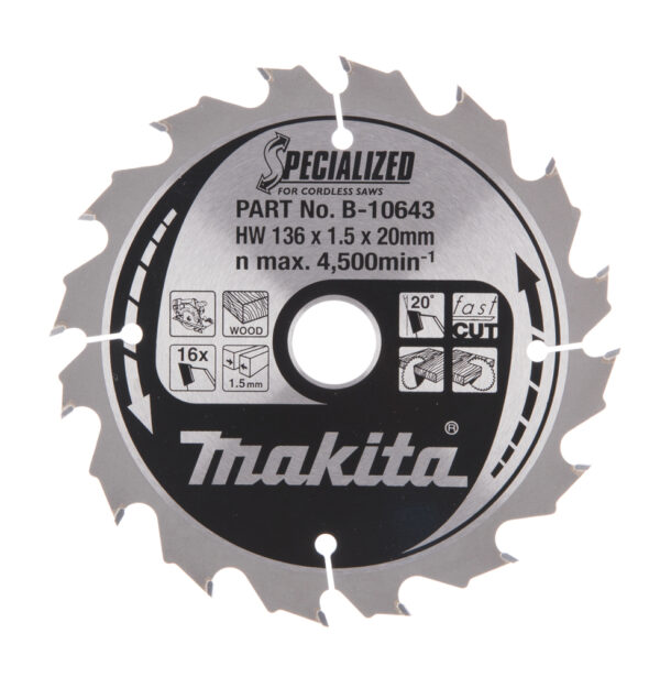 Pjovimo diskas, 136X1.5X20mm 20° T16 medienai SPECIALIZED - Image 3