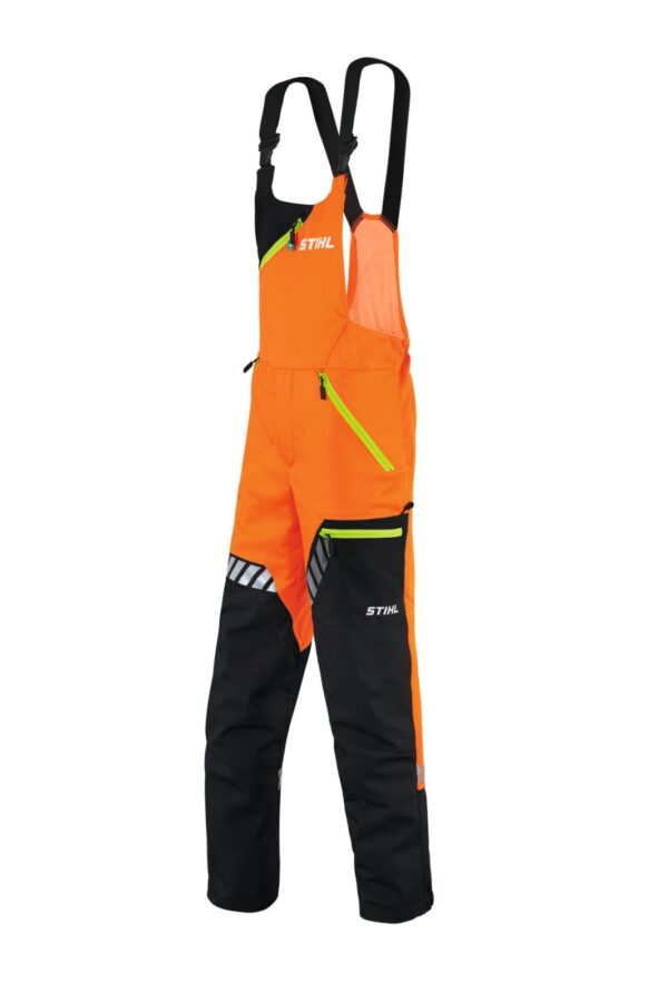 Kelnės apsauginės DYNAMIC DUROTEC su petneš. (oranžinė/juoda) (M)