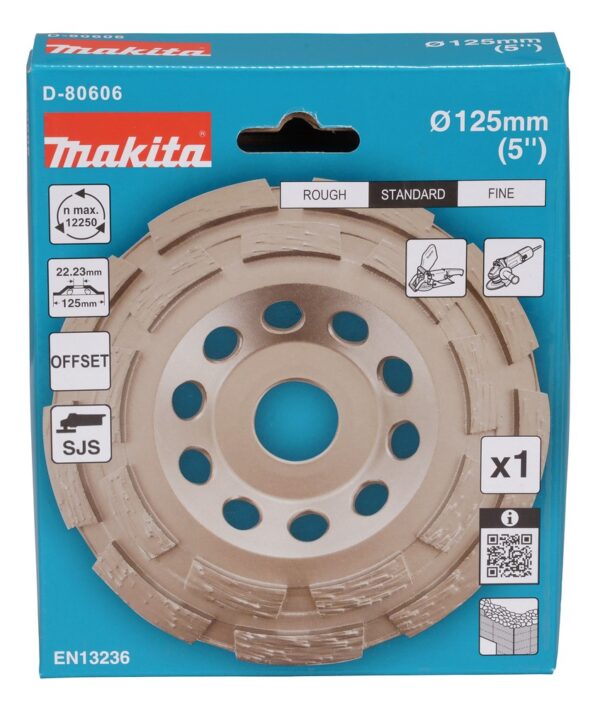 Deimantinis šlifavimo diskas betonui, 125mm dvigubo segmento - Image 5
