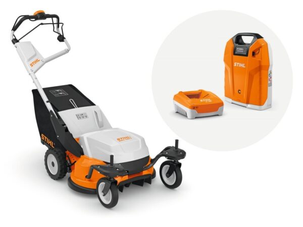 Vejapjovė STIHL PRO RMA 765.0 V su akumuliatoriumi AR 3000 L, įkrovikliu AL501, adapteriu ir laidu krovimui