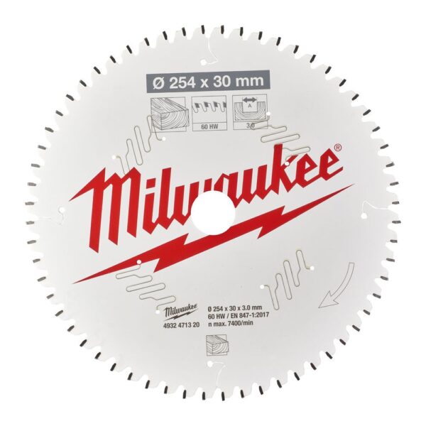 Pjovimo diskas medienai 254x30x3mm 60dant. - Image 2