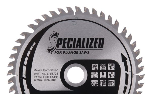 Pjovimo diskas, 165x20x1,85 mm, medienai 8° T48 SPECIALIZED - Image 3