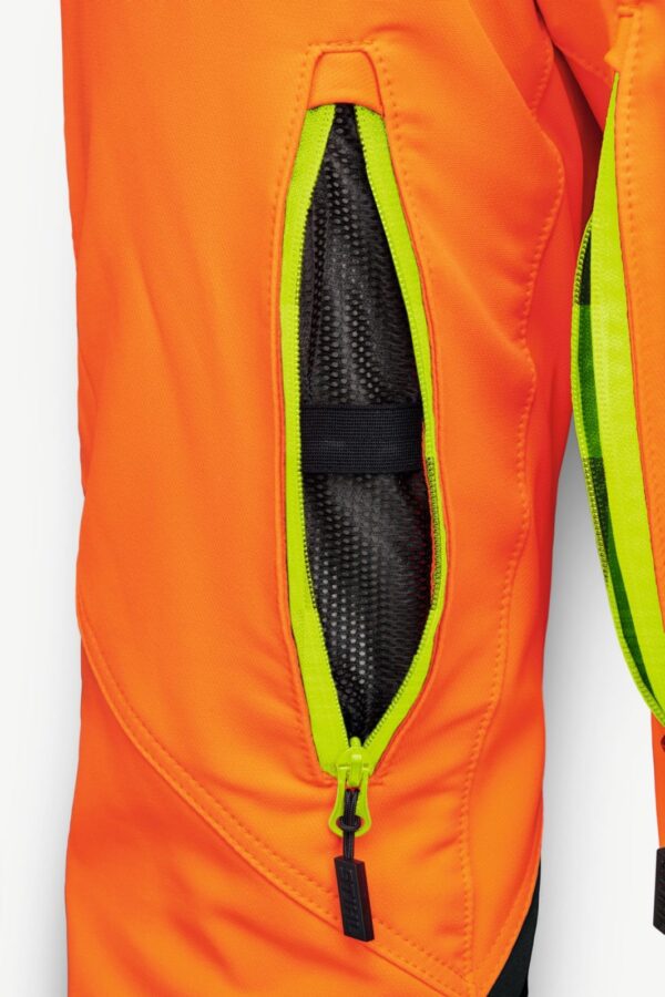 Kelnės apsauginės DYNAMIC DUROTEC su petneš. (oranžinė/juoda) (XL) - Image 4