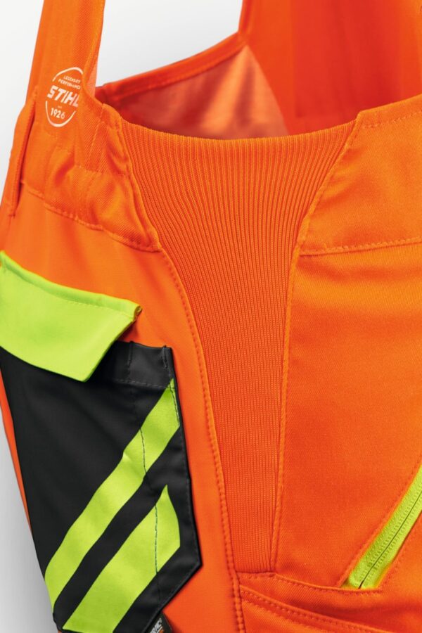 Kelnės apsauginės DYNAMIC DUROTEC su petneš. (oranžinė/juoda) (XL) - Image 5