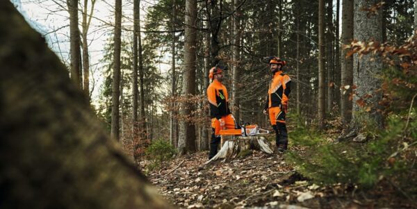 Kelnės apsauginės DYNAMIC DUROTEC su petneš. (oranžinė/juoda) (XL)