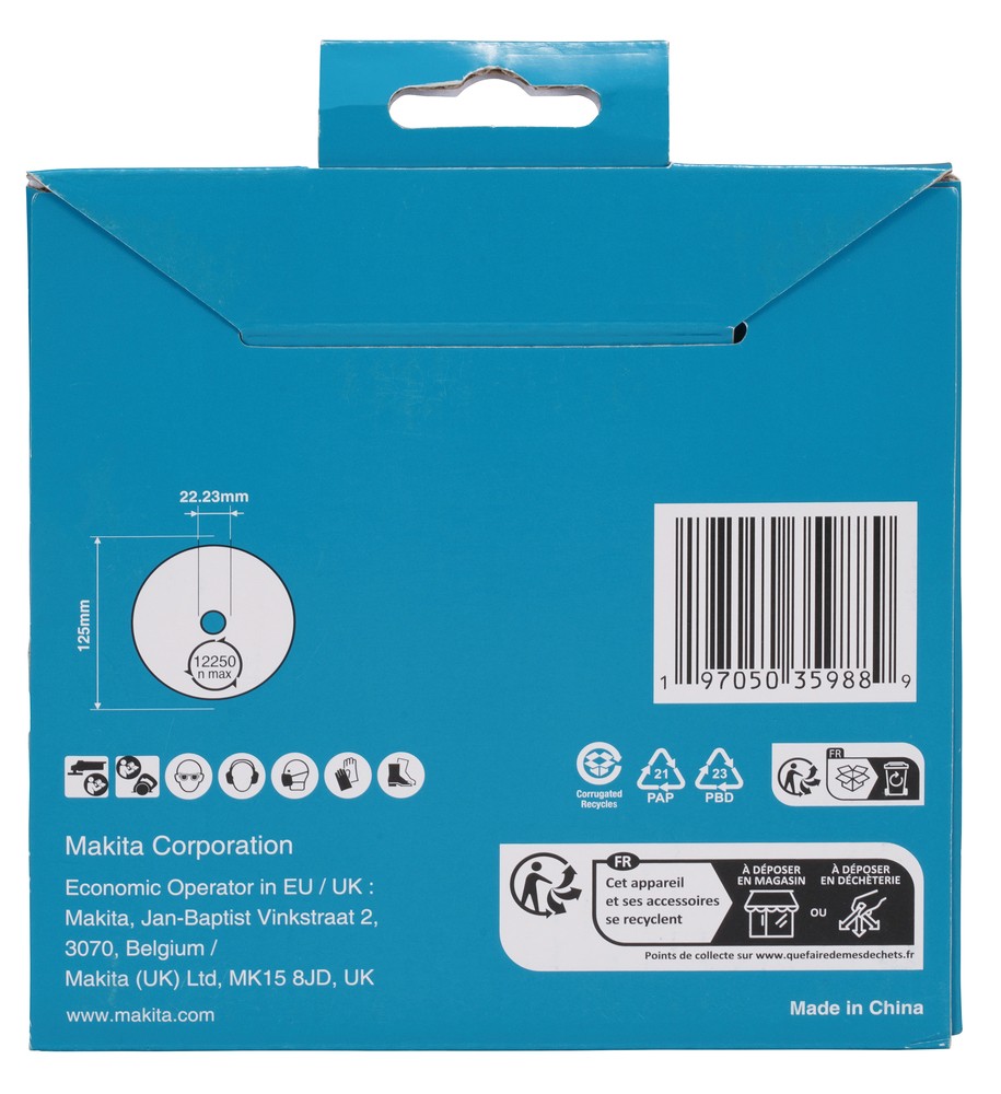 Pjovimo diskas, 125 mm, skirtas keraminėms plytelėms pjauti