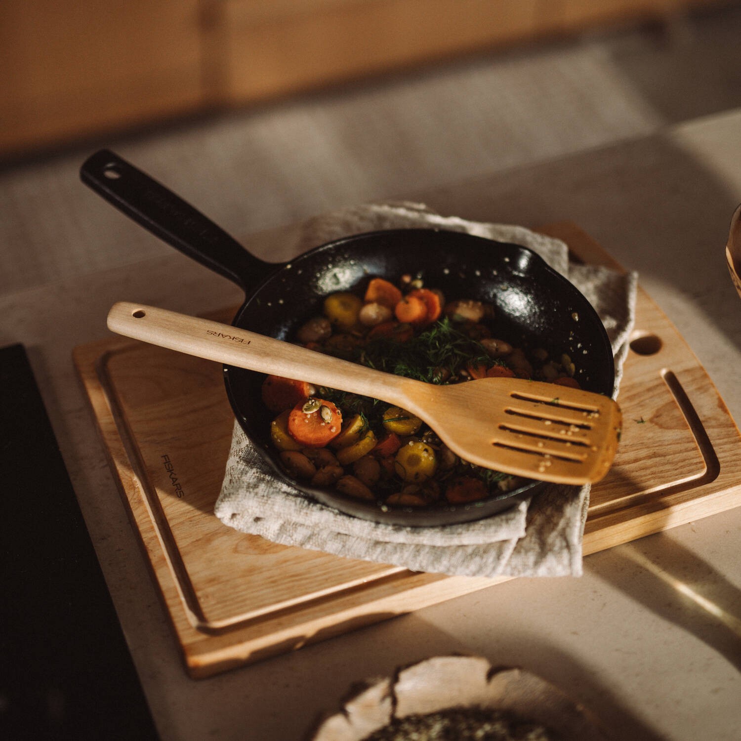 Folken medinė mentelė su grioveliais - Image 5