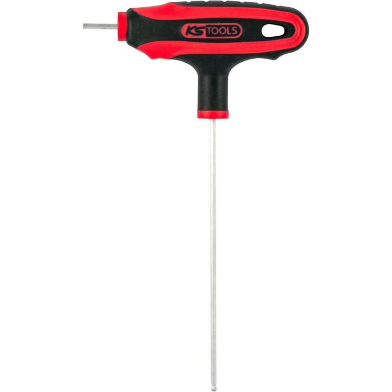 Raktas T- formos šešiakampis HEX 3 mm, su rutuline galvute, KS Tools - Image 2