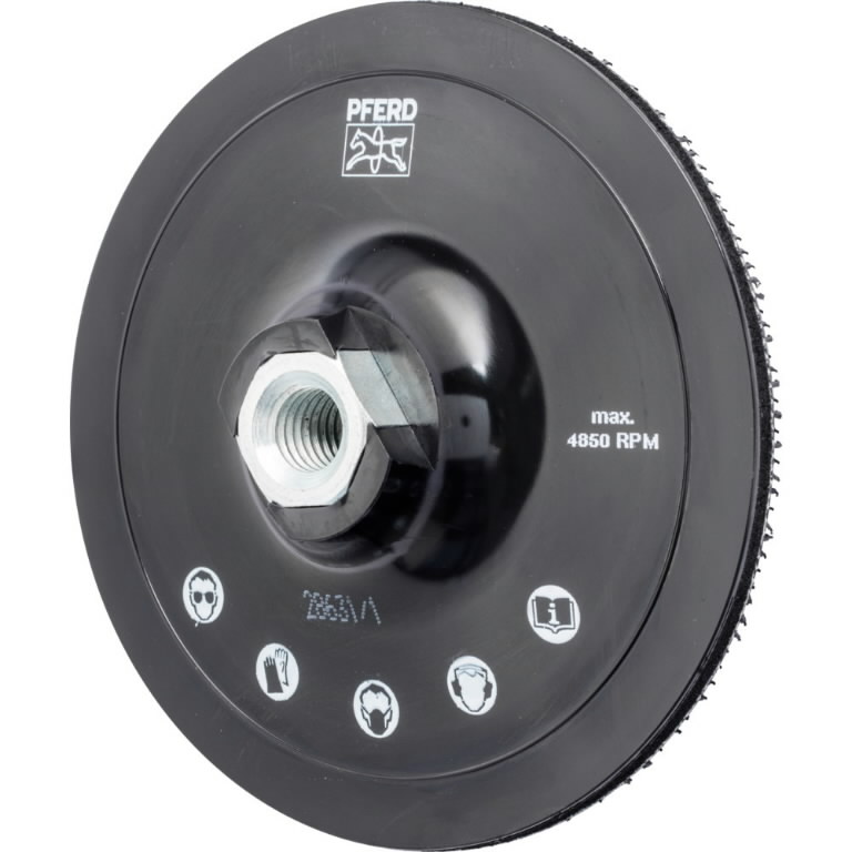 Padukas su velcro PVKRH Velcro (Hookit) 125mm M14, Pferd