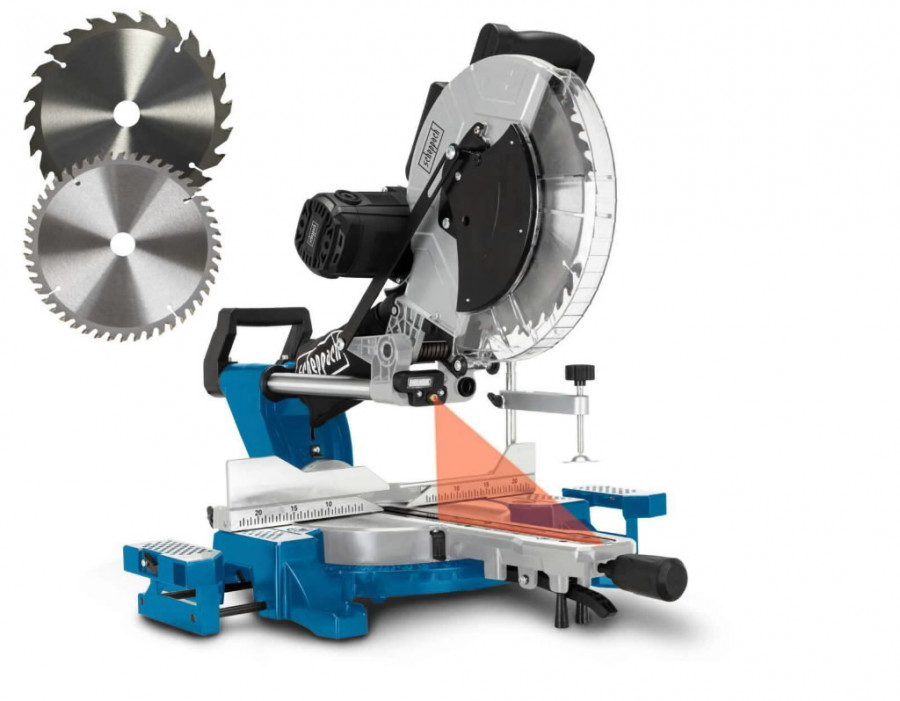 Skersinio pjovimo staklės HM140L + papildomas pjovimo diskas, Scheppach - Image 2