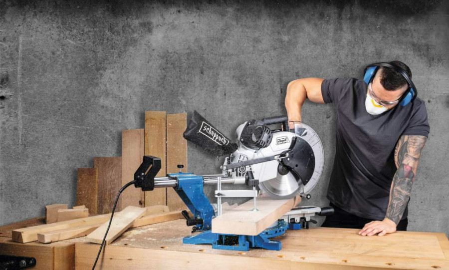 Skersinio pjovimo staklės HM140L + papildomas pjovimo diskas, Scheppach - Image 3