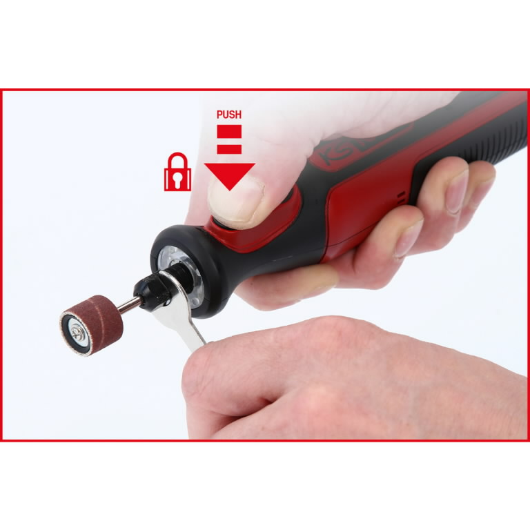 Akum. tiesinis šlifuoklis eMonster, 50 vnt., KS Tools - Image 4