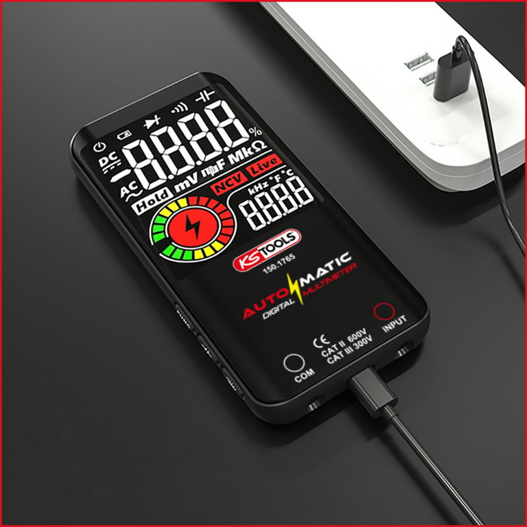 Skaitmeninis multimetras su antgaliais, KS Tools