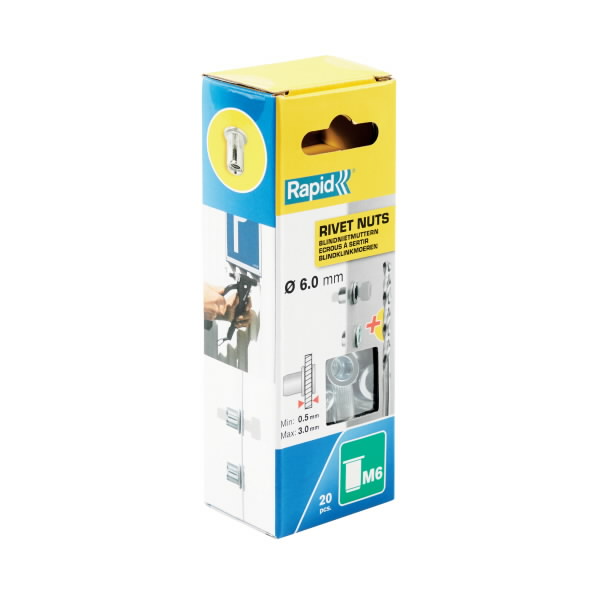 Kniedės M6, 20 vnt, Rapid - Image 2