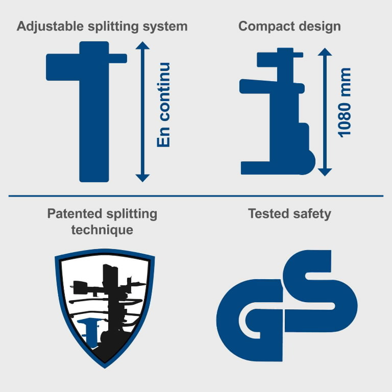 Malkų skaldiklis COMPACT8, 8T 400V, Scheppach - Image 5