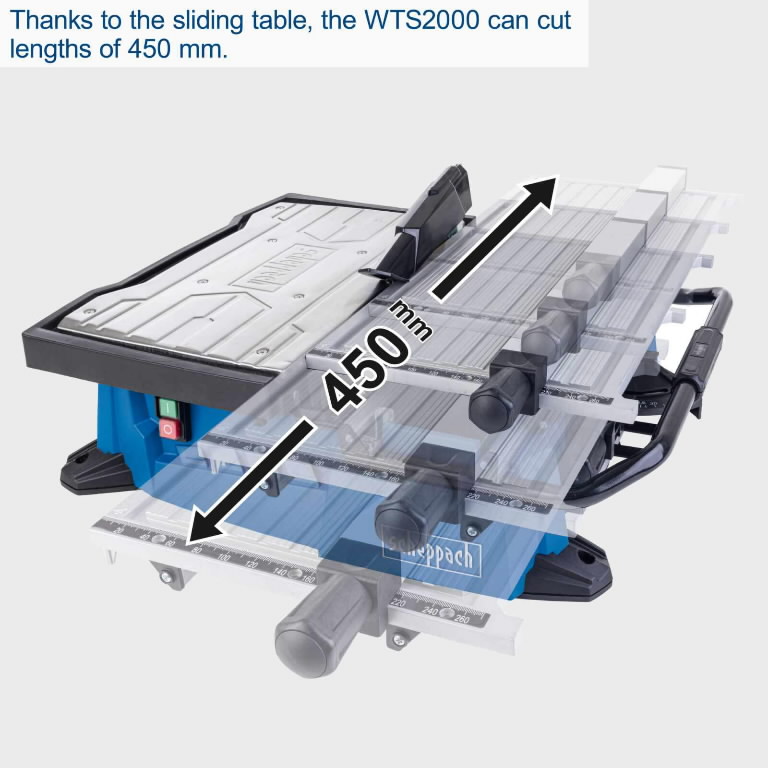 Plytelių pjovimo staklės WTS2000, Scheppach - Image 5