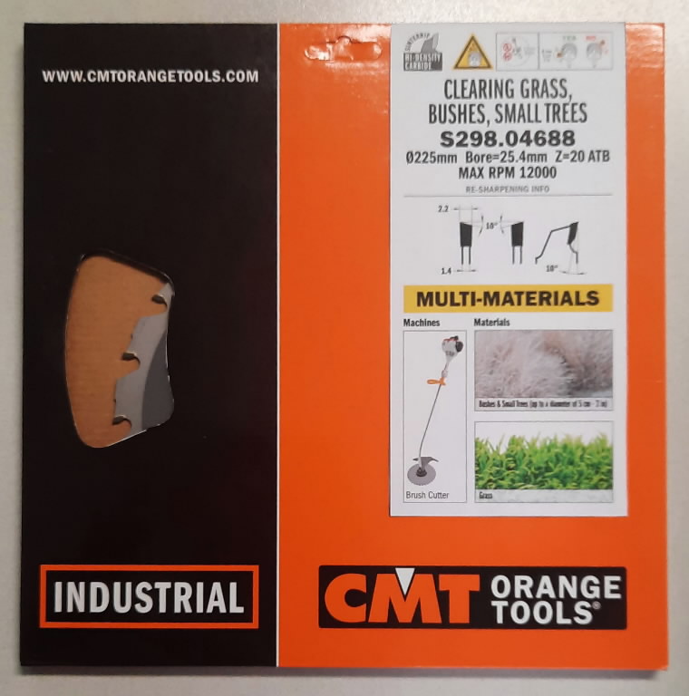 Medžių ir žolės pjovimo diskas 2,2 mm 225 x 25,4 mm, Z20, CMT - Image 2