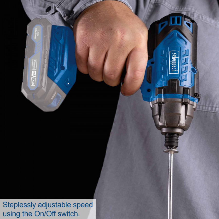 Akumuliatorinis smūginis suktuvas C-ID180-X 20V, korpusas, Scheppach - Image 5