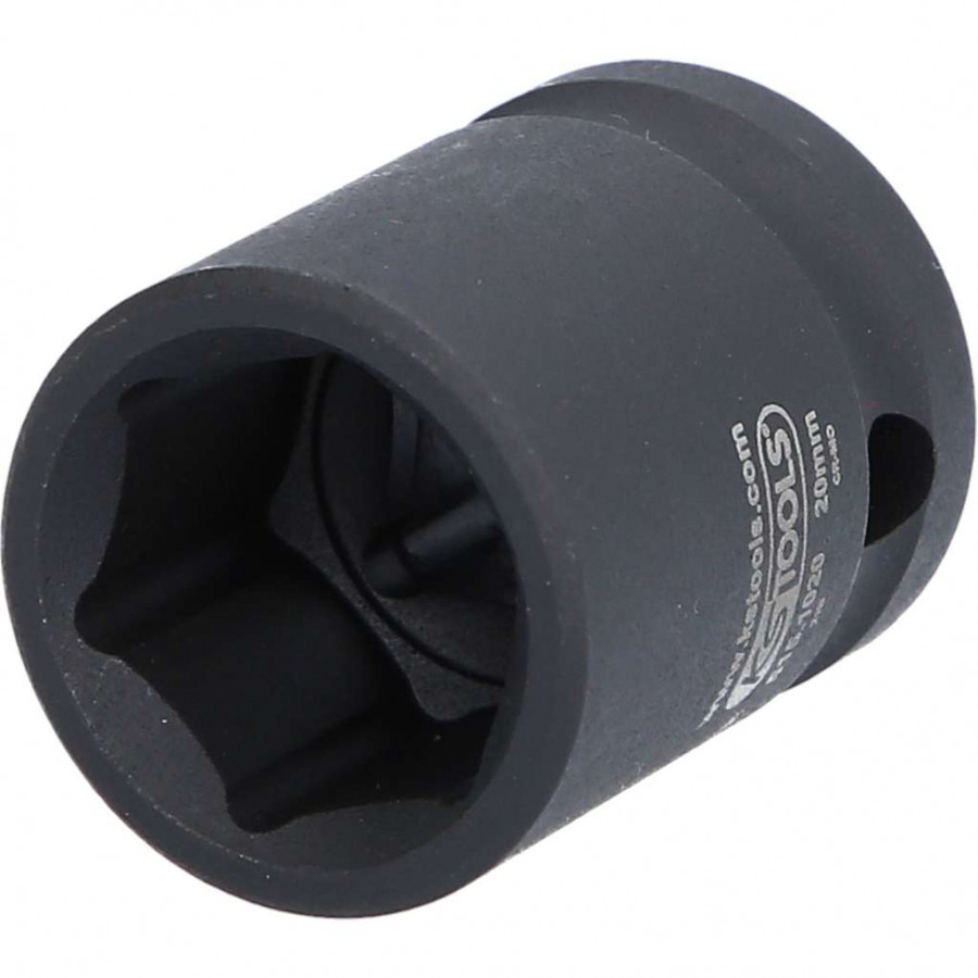 1/2" šešiakampė smūginė galvutė, trumpa 23mm, KS Tools