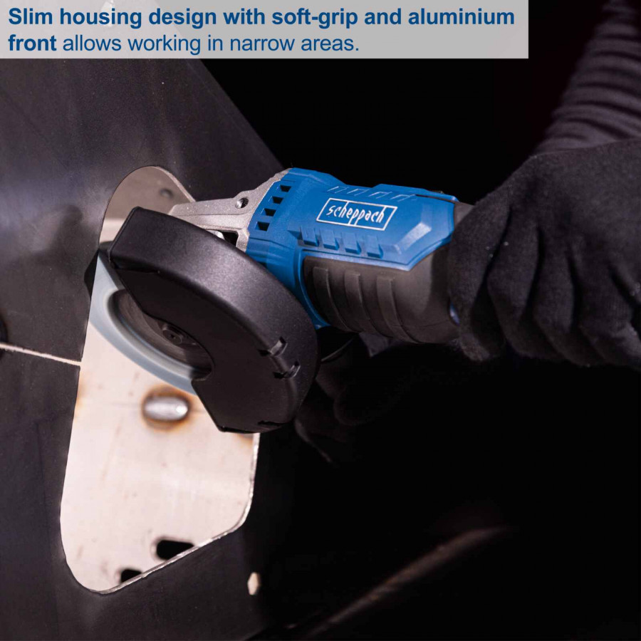 Akum. kampinis šlifuoklis C-AG125-X, korpusas, Scheppach - Image 4