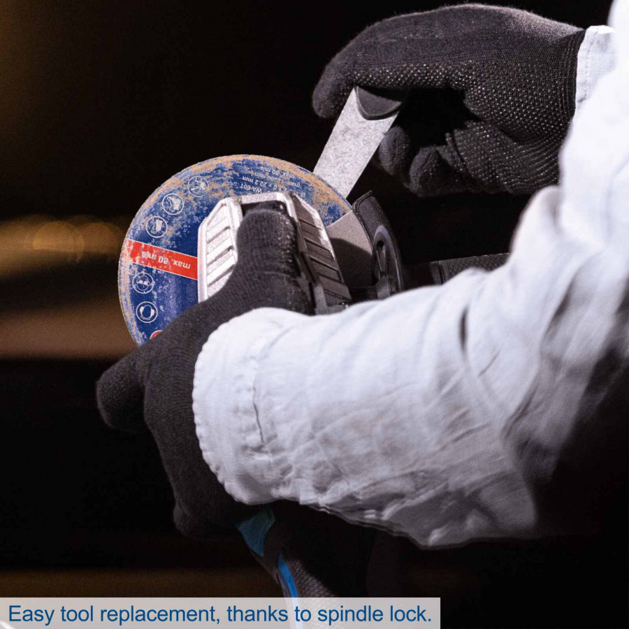 Akum. kampinis šlifuoklis C-AG125-X, korpusas, Scheppach - Image 5