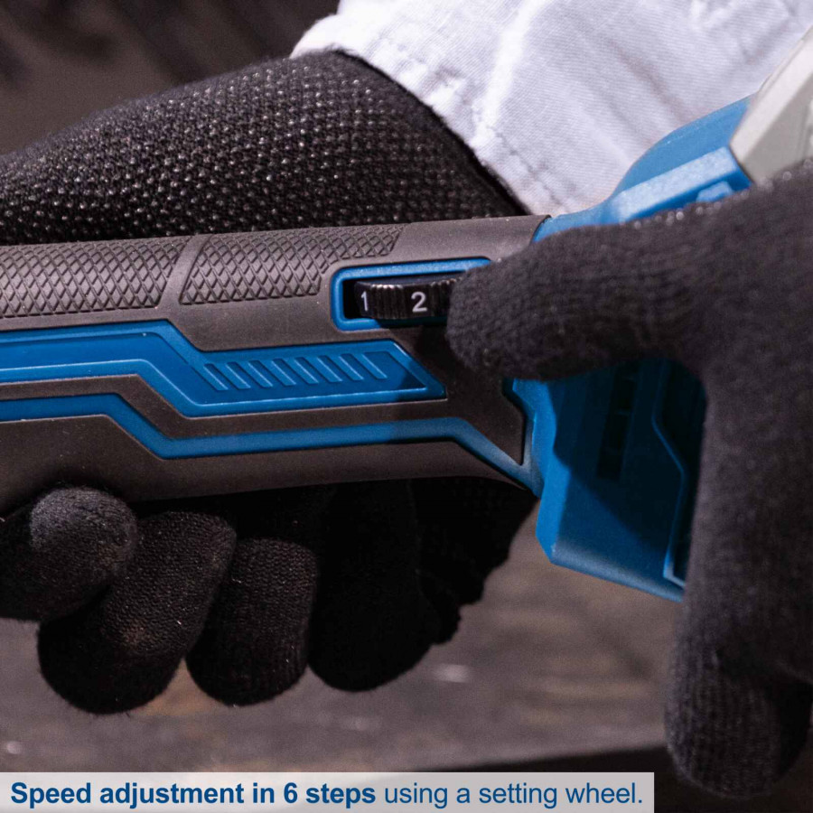 Akum. kampinis šlifuoklis C-AG125-X, korpusas, Scheppach - Image 8