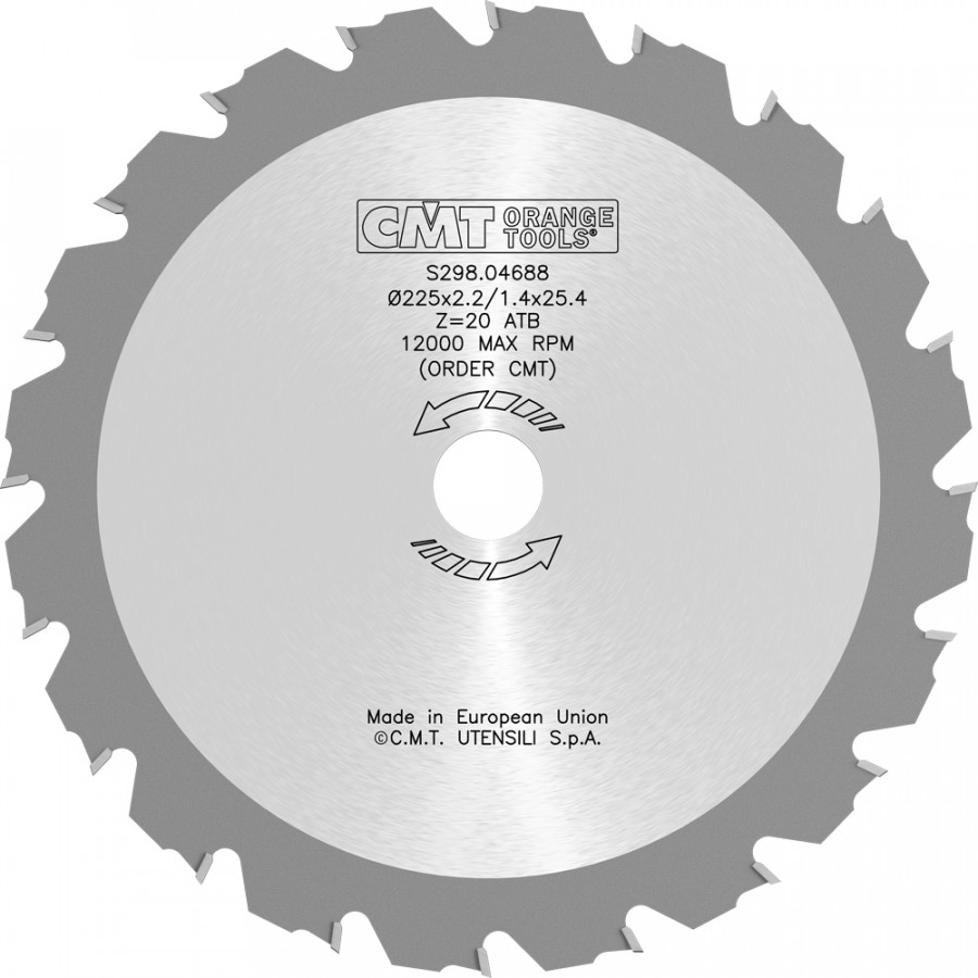 Medžių ir žolės pjovimo diskas 2,2 mm 225 x 25,4 mm, Z20, CMT