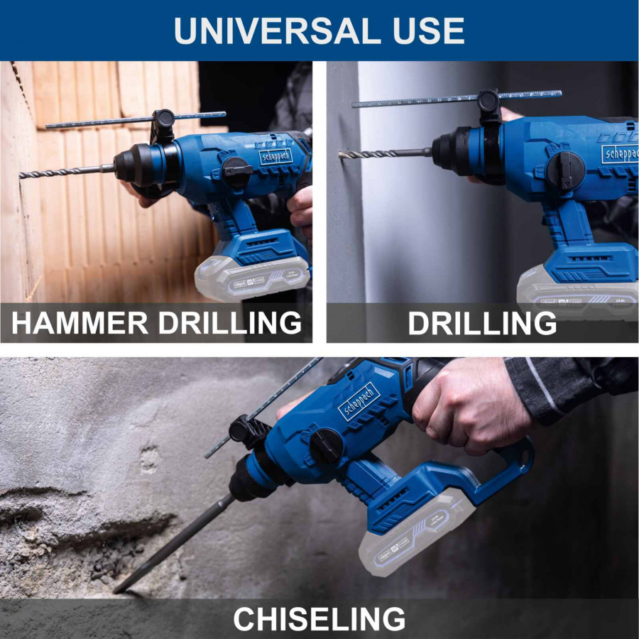 Akumuliatorinis perforatorius BC-RHD230-X 20V, korpusas, Scheppach - Image 5