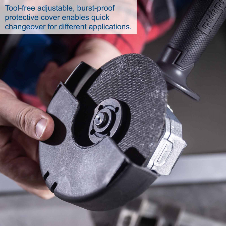 Akumuliatorinis kampinis šlifuoklis BC-AG125P-X, korpusas, Scheppach