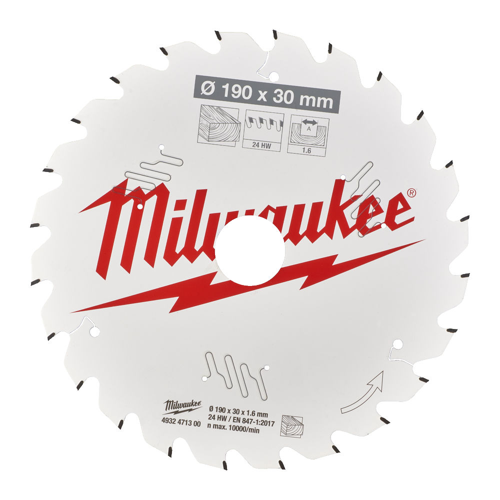 Pjovimo diskas medienai 190 x 30 x 1,6 mm, 24 dantų