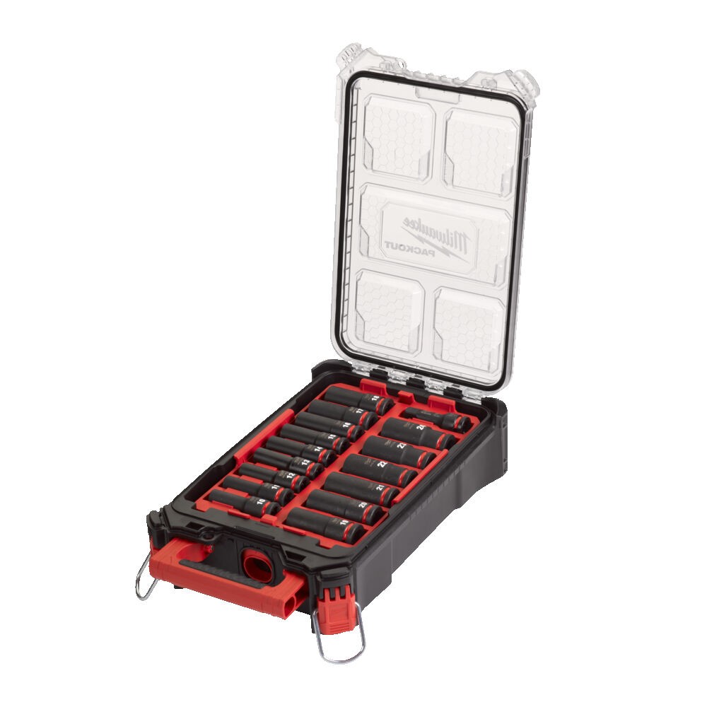 Smūginių galvučių komplektas 1/2", 16 vnt Packout