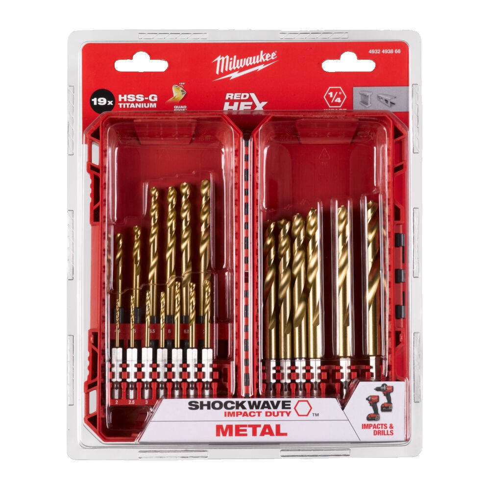 Gražtų metalui rinkinys, HSS-G 19vnt. - Image 2