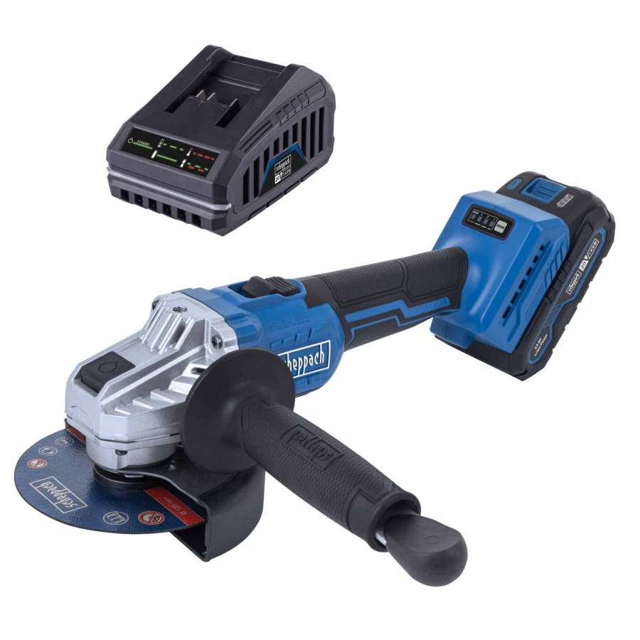 Akumuliatorinis kampinis šlifuoklis BC-AG125P-X – SET S, Scheppach - Image 2