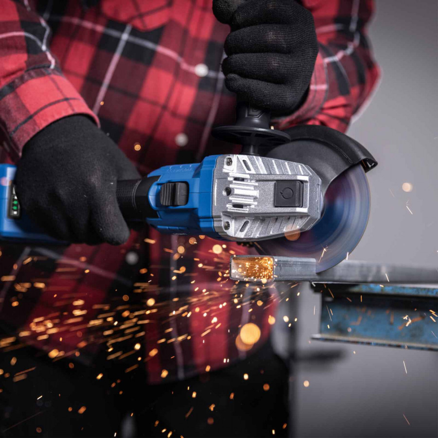 Akumuliatorinis kampinis šlifuoklis BC-AG125P-X – SET S, Scheppach - Image 3