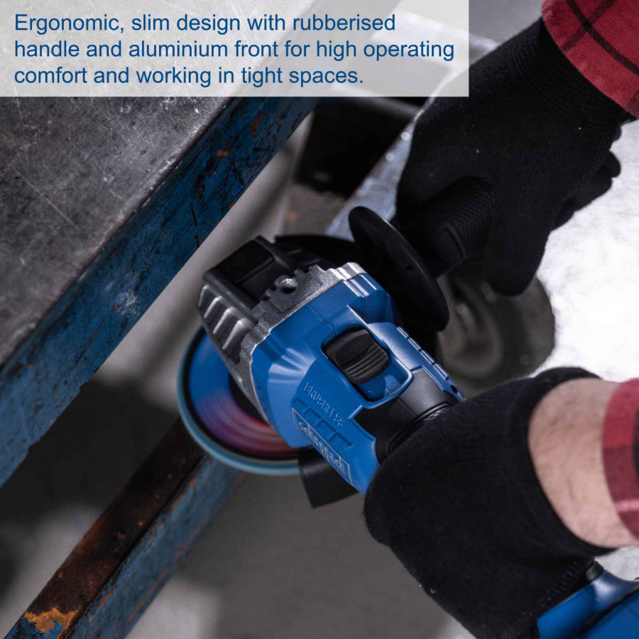 Akumuliatorinis kampinis šlifuoklis BC-AG125P-X – SET S, Scheppach - Image 6