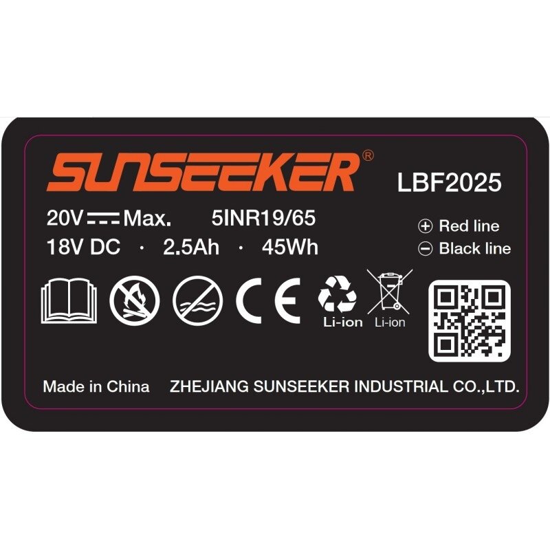 Akumuliatorius 2.5 Ah LBF2025 Sunseeker vejos robotams