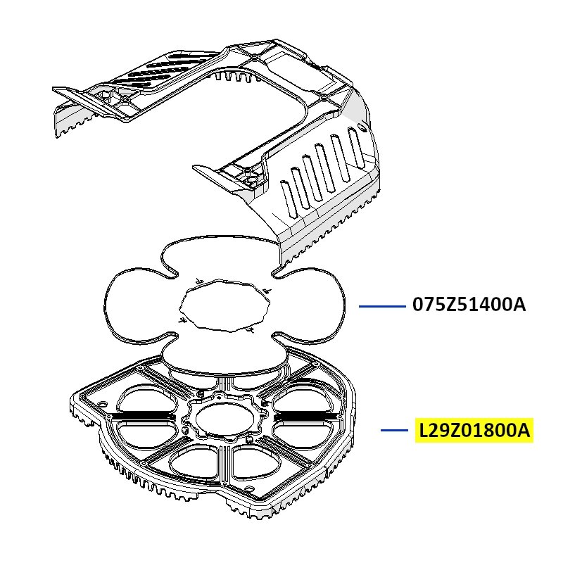 Peilio apsauga vidinė iš plastiko (L29Z01800A)