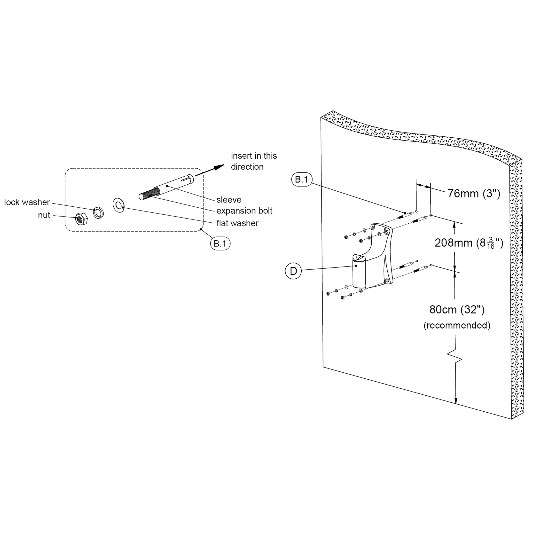 Ritė su žarna 30m Texas montuojama ant sienos